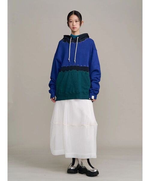 UN3D.（アンスリード）の「【COTTON RESEARCH CLUB】 ARIMATSU SHIBORI HOODIES（パーカー・レディース・ターコイズブルー/ブルー・38/44/42）」の6枚目の写真