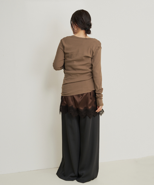 plage（プラージュ）の「R’IAM レースタンク（キャミソール・レディース・ブラウン/ホワイト・FREE）」の19枚目の写真