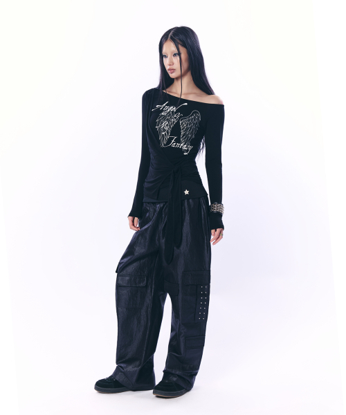 SETUP-EXE(セットアップイーエックスイー)の「MULTI-POCKET STUDDED PANTS / BLACK(その他パンツ・レディース・その他・OS)」の3枚目の写真