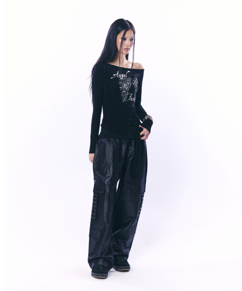 SETUP-EXE(セットアップイーエックスイー)の「MULTI-POCKET STUDDED PANTS / BLACK(その他パンツ・レディース・その他・OS)」の5枚目の写真