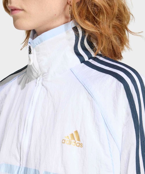 adidas（アディダス）の「チームガイスト 2.0 トラックトップ / ジャージ / トラックジャケット / アディダスオリジナルス adidas Originals（ジャージ・レディース・ブルー/ホワイト・XX-LARGE/LARGE/MEDIUM/SMALL/X-LARGE/X-SMALL）」の4枚目の写真