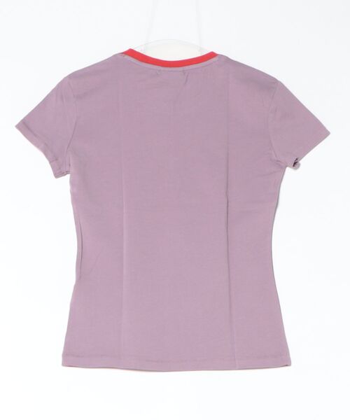 Desigual(デシグアル)の「桜フォトプリントリンガーTシャツ(Tシャツ/カットソー・レディース・レッド・XS/S/M/L/XL)」の2枚目の写真