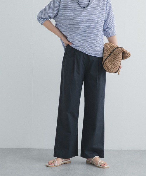 URBAN RESEARCH DOORS（アーバンリサーチドアーズ）の「レーヨンコットンイージーパンツ｜春服/イージー/ウエストゴム/オフィスカジュアル/通勤（その他パンツ・レディース・ベージュ系その他/ネイビー/ブラック・SMALL/MEDIUM）」の3枚目の写真