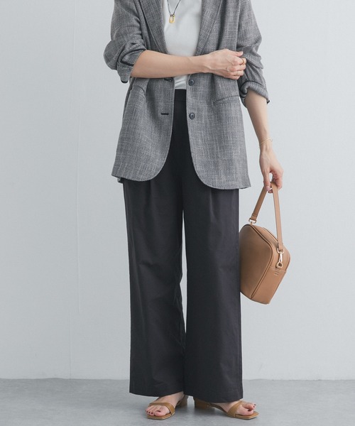 URBAN RESEARCH DOORS（アーバンリサーチドアーズ）の「レーヨンコットンイージーパンツ｜春服/イージー/ウエストゴム/オフィスカジュアル/通勤（その他パンツ・レディース・ベージュ系その他/ネイビー/ブラック・SMALL/MEDIUM）」の4枚目の写真