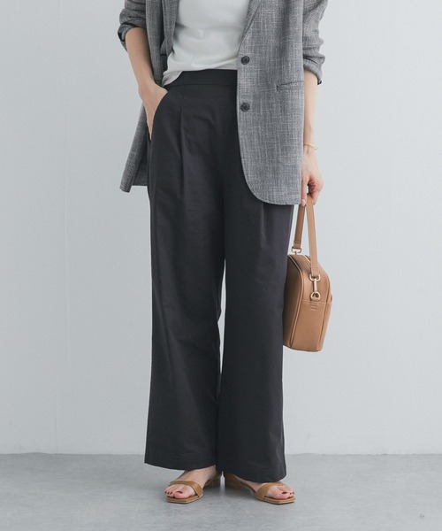 URBAN RESEARCH DOORS（アーバンリサーチドアーズ）の「レーヨンコットンイージーパンツ｜春服/イージー/ウエストゴム/オフィスカジュアル/通勤（その他パンツ・レディース・ベージュ系その他/ネイビー/ブラック・SMALL/MEDIUM）」の5枚目の写真