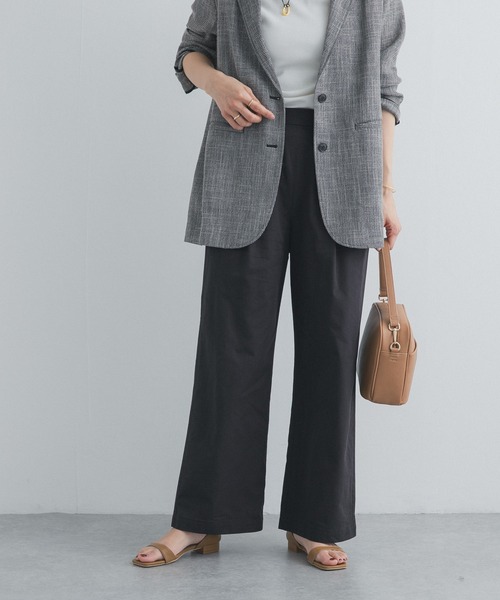 URBAN RESEARCH DOORS（アーバンリサーチドアーズ）の「レーヨンコットンイージーパンツ｜春服/イージー/ウエストゴム/オフィスカジュアル/通勤（その他パンツ・レディース・ベージュ系その他/ネイビー/ブラック・SMALL/MEDIUM）」の6枚目の写真