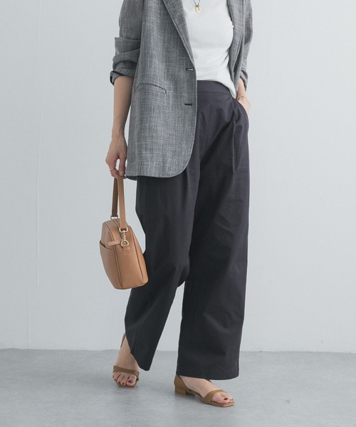 URBAN RESEARCH DOORS（アーバンリサーチドアーズ）の「レーヨンコットンイージーパンツ｜春服/イージー/ウエストゴム/オフィスカジュアル/通勤（その他パンツ・レディース・ベージュ系その他/ネイビー/ブラック・SMALL/MEDIUM）」の10枚目の写真