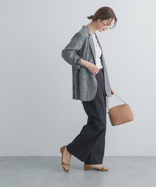 URBAN RESEARCH DOORS（アーバンリサーチドアーズ）の「レーヨンコットンイージーパンツ｜春服/イージー/ウエストゴム/オフィスカジュアル/通勤（その他パンツ・レディース・ベージュ系その他/ネイビー/ブラック・SMALL/MEDIUM）」の11枚目の写真