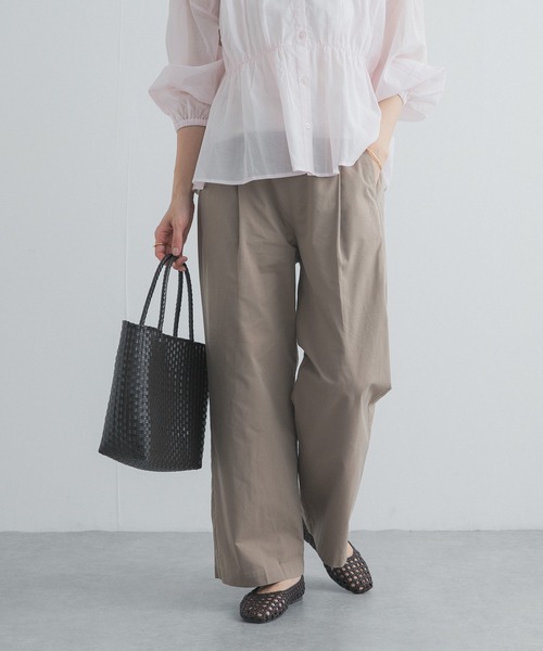 URBAN RESEARCH DOORS（アーバンリサーチドアーズ）の「レーヨンコットンイージーパンツ｜春服/イージー/ウエストゴム/オフィスカジュアル/通勤（その他パンツ・レディース・ベージュ系その他/ネイビー/ブラック・SMALL/MEDIUM）」の12枚目の写真