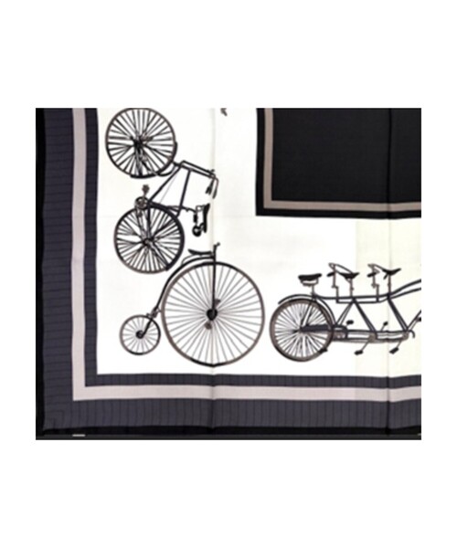 COMME CA（コムサ）の「自転車柄 スカーフ（ストール/ショール・レディース・チャコール/グリーン系その他/サックスブルー・FREE）」の10枚目の写真