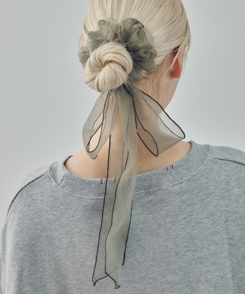 GOLDY(ゴールディ)の「【GOLDY】SCRUNCHIE リボンシュシュ 6260307(シュシュ・レディース・ブラック/ライトピンク/チャコールグレー/ブラウン・FREE)」の4枚目の写真