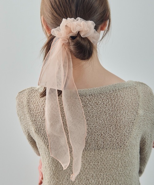 GOLDY(ゴールディ)の「【GOLDY】SCRUNCHIE リボンシュシュ 6260307(シュシュ・レディース・ブラック/ライトピンク/チャコールグレー/ブラウン・FREE)」の1枚目の写真