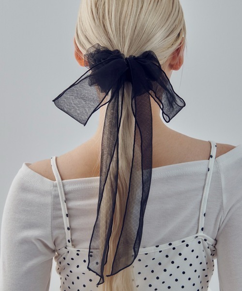GOLDY(ゴールディ)の「【GOLDY】SCRUNCHIE リボンシュシュ 6260307(シュシュ・レディース・ブラック/ライトピンク/チャコールグレー/ブラウン・FREE)」の2枚目の写真