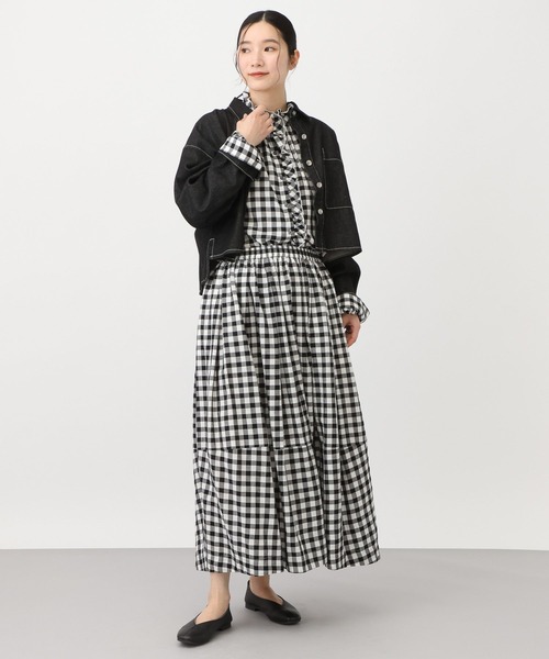 studio CLIP（スタディオクリップ）の「《natural by clip》柔らかデニムショートジャケット（デニムジャケット・レディース・ブルー/ブラック・FREE）」の12枚目の写真