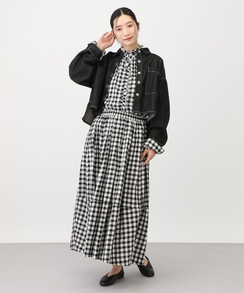 studio CLIP（スタディオクリップ）の「《natural by clip》柔らかデニムショートジャケット（デニムジャケット・レディース・ブルー/ブラック・FREE）」の14枚目の写真