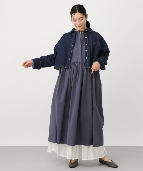 studio CLIP（スタディオクリップ）の「《natural by clip》柔らかデニムショートジャケット（デニムジャケット・レディース・ブルー/ブラック・FREE）」の20枚目の写真