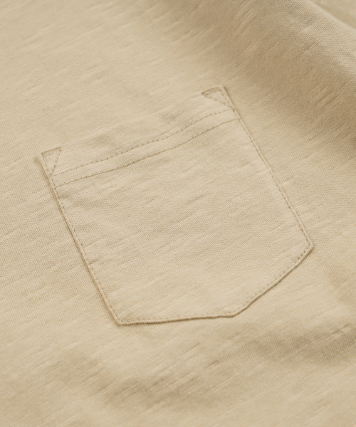 FRIZMWORKS(フリズムワークス)の「SLUB POCKET HALF TEE _ KHAKI BEIGE(Tシャツ/カットソー・メンズ・その他・SMALL/MEDIUM/LARGE/X-LARGE)」の4枚目の写真