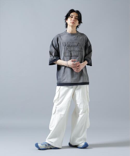 DANKE SCHON（ダンケシェーン）の「DankeSchon/ダンケシェーン/PIGMENT SPRAY S/S TEE JUST（Tシャツ/カットソー・レディース・ブラック・L/M）」の4枚目の写真