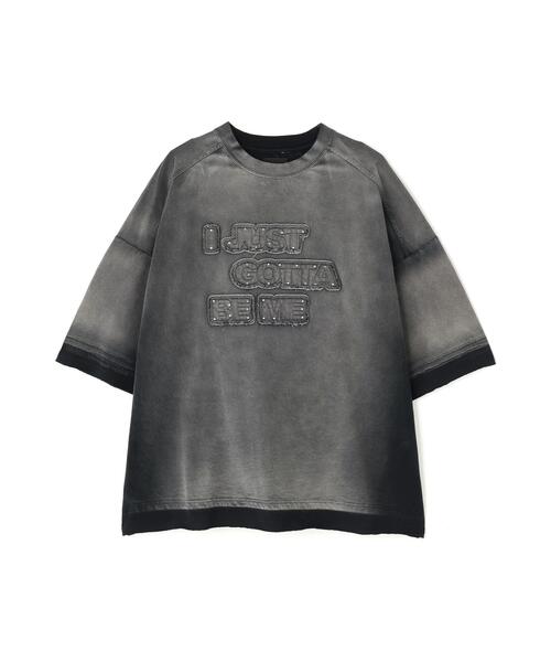 DANKE SCHON（ダンケシェーン）の「DankeSchon/ダンケシェーン/PIGMENT SPRAY S/S TEE JUST（Tシャツ/カットソー・レディース・ブラック・L/M）」の5枚目の写真