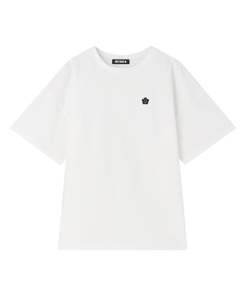 MARY QUANT(マリークワント)の「バックアップリケ Tシャツ(Tシャツ/カットソー・レディース・フューシャピンク/ホワイト/ブルー/ブラック・M)」の6枚目の写真