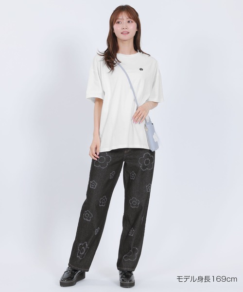 MARY QUANT(マリークワント)の「バックアップリケ Tシャツ(Tシャツ/カットソー・レディース・フューシャピンク/ホワイト/ブルー/ブラック・M)」の11枚目の写真