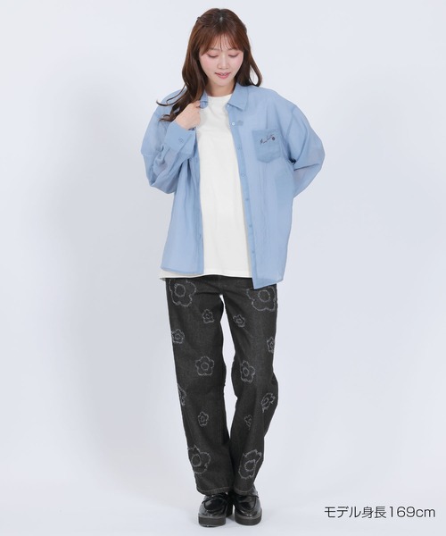 MARY QUANT(マリークワント)の「バックアップリケ Tシャツ(Tシャツ/カットソー・レディース・フューシャピンク/ホワイト/ブルー/ブラック・M)」の12枚目の写真