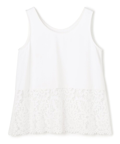 UNFILO(アンフィーロ)の「【新色追加】レースコンビ タンクトップ(タンクトップ・レディース・ホワイト系・SMALL/MEDIUM/LARGE)」の1枚目の写真
