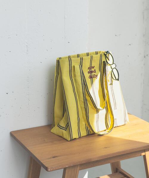 URBAN RESEARCH DOORS(アーバンリサーチドアーズ)の「『別注』beej×DOORS ストライプトートバッグ(トートバッグ・レディース・イエロー/グリーン/ピンク・ONE)」の11枚目の写真