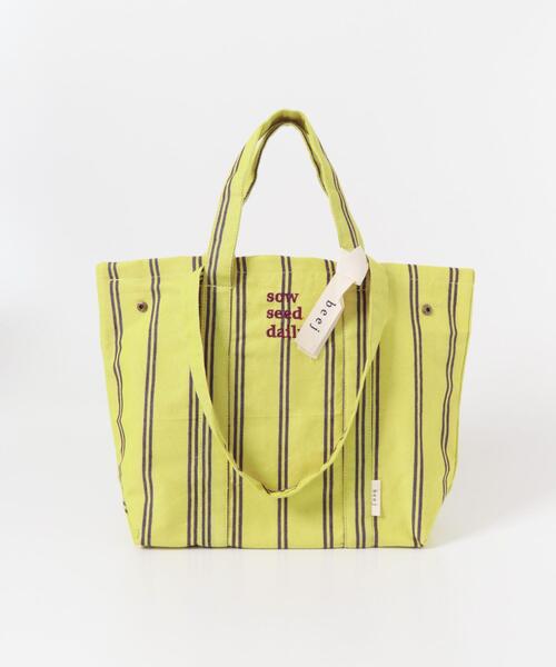 URBAN RESEARCH DOORS(アーバンリサーチドアーズ)の「『別注』beej×DOORS ストライプトートバッグ(トートバッグ・レディース・イエロー/グリーン/ピンク・ONE)」の13枚目の写真