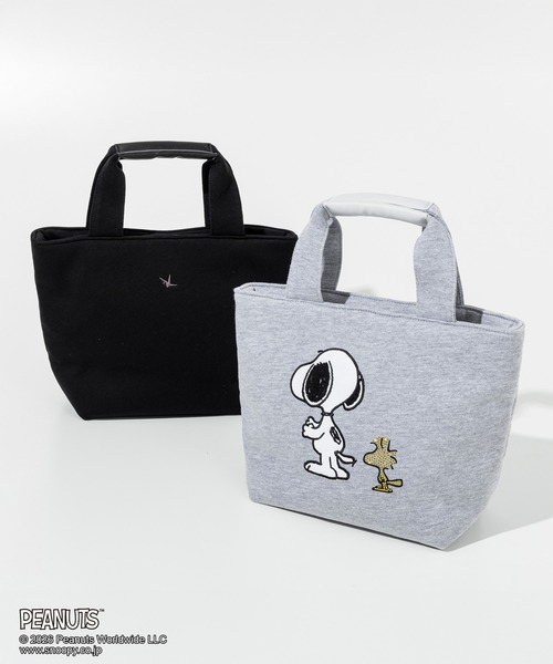 1PIU1UGUALE3 RELAX (ウノピゥウノウグァーレトレ リラックス)の「1PIU1UGUALE3 RELAX(ウノピゥウノウグァーレトレ リラックス)【スヌーピー】スヌーピー&ウッドストックミニトートバッグ(トートバッグ・メンズ・ブラック/グレー・ONE SIZE)」の18枚目の写真