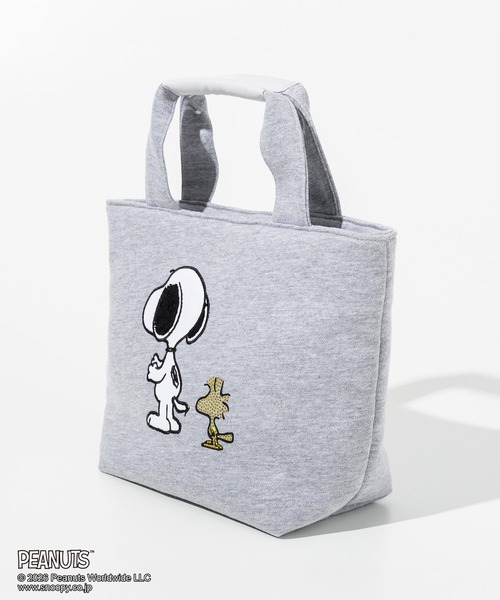 1PIU1UGUALE3 RELAX (ウノピゥウノウグァーレトレ リラックス)の「1PIU1UGUALE3 RELAX(ウノピゥウノウグァーレトレ リラックス)【スヌーピー】スヌーピー&ウッドストックミニトートバッグ(トートバッグ・メンズ・ブラック/グレー・ONE SIZE)」の13枚目の写真