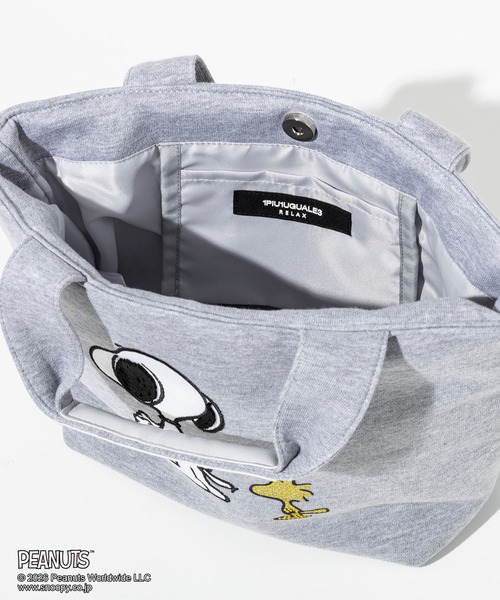 1PIU1UGUALE3 RELAX (ウノピゥウノウグァーレトレ リラックス)の「1PIU1UGUALE3 RELAX(ウノピゥウノウグァーレトレ リラックス)【スヌーピー】スヌーピー&ウッドストックミニトートバッグ(トートバッグ・メンズ・ブラック/グレー・ONE SIZE)」の17枚目の写真