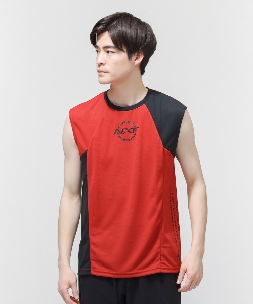 MIZUNO（ミズノ　）の「ミズノ  N-XT アイスタッチノースリブシャツ（タンクトップ・メンズ・ネイビー/レッド/ホワイト・M/L/LL）」の3枚目の写真
