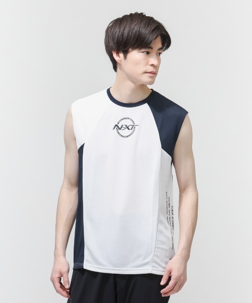 MIZUNO（ミズノ　）の「ミズノ  N-XT アイスタッチノースリブシャツ（タンクトップ・メンズ・ネイビー/レッド/ホワイト・M/L/LL）」の2枚目の写真