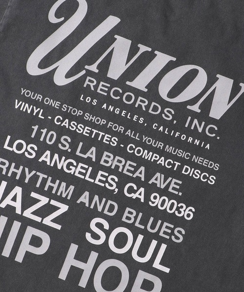 UNION（UNION TOKYO）（ユニオン）の「UNION TOKYO RECORD SHOP TEE ユニオントーキョー Tシャツ（Tシャツ/カットソー・メンズ・イエロー/ブラック・XL/L/M/S/XXL）」の8枚目の写真