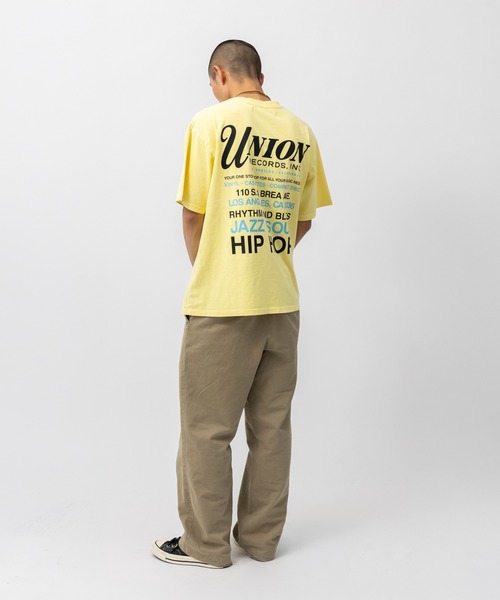 UNION（UNION TOKYO）（ユニオン）の「UNION TOKYO RECORD SHOP TEE ユニオントーキョー Tシャツ（Tシャツ/カットソー・メンズ・イエロー/ブラック・XL/L/M/S/XXL）」の4枚目の写真