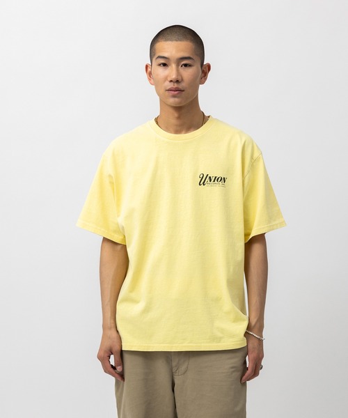 UNION（UNION TOKYO）（ユニオン）の「UNION TOKYO RECORD SHOP TEE ユニオントーキョー Tシャツ（Tシャツ/カットソー・メンズ・イエロー/ブラック・XL/L/M/S/XXL）」の5枚目の写真