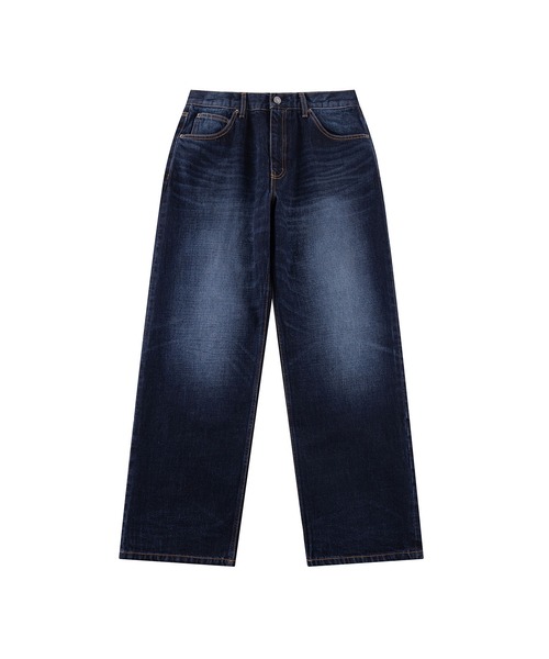 WOKE EDGE（ウォークエッジ）の「デニム｜Star Logo Selvedge Denim｜WOKE EDGE（デニムパンツ・メンズ・ブラック/インディゴブルー・SMALL/LARGE/MEDIUM/X-LARGE）」の2枚目の写真