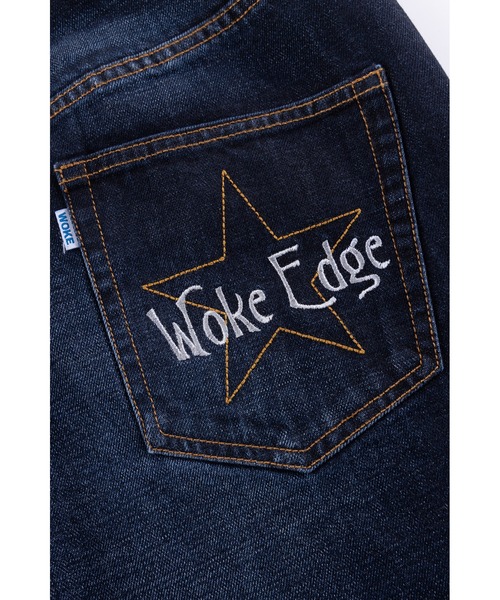 WOKE EDGE（ウォークエッジ）の「デニム｜Star Logo Selvedge Denim｜WOKE EDGE（デニムパンツ・メンズ・ブラック/インディゴブルー・SMALL/LARGE/MEDIUM/X-LARGE）」の4枚目の写真