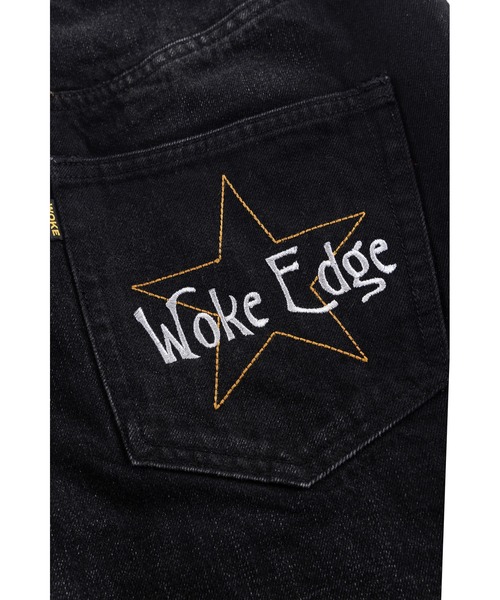 WOKE EDGE（ウォークエッジ）の「デニム｜Star Logo Selvedge Denim｜WOKE EDGE（デニムパンツ・メンズ・ブラック/インディゴブルー・SMALL/LARGE/MEDIUM/X-LARGE）」の15枚目の写真