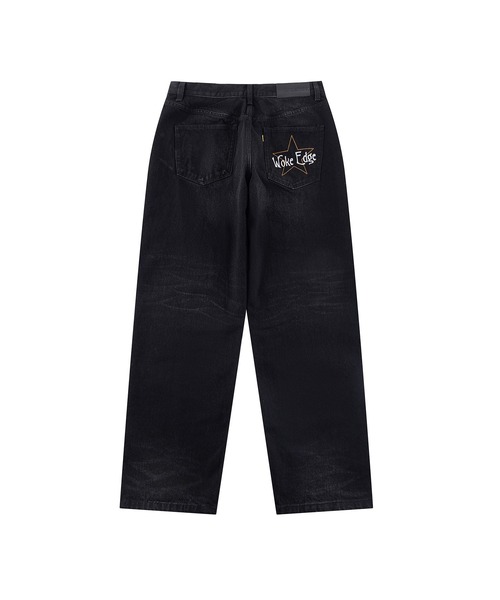 WOKE EDGE（ウォークエッジ）の「デニム｜Star Logo Selvedge Denim｜WOKE EDGE（デニムパンツ・メンズ・ブラック/インディゴブルー・SMALL/LARGE/MEDIUM/X-LARGE）」の14枚目の写真