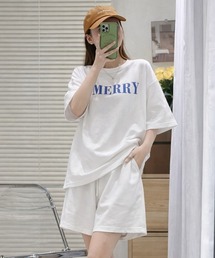 SallyLunn（サリーラン）の「フロントロゴ半袖Ｔシャツ セットアップ（セットアップ）」