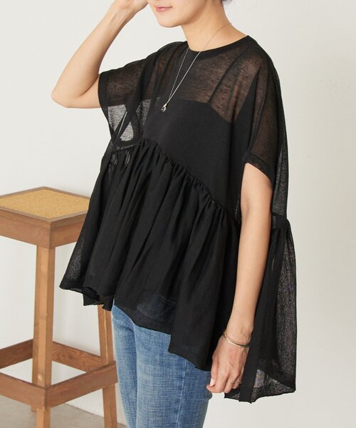 BEARDSLEY（ビアズリー）の「ボリュームペプラムニット（ニット/セーター・レディース・ブラック/レッド・FREE）」の16枚目の写真