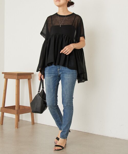 BEARDSLEY（ビアズリー）の「ボリュームペプラムニット（ニット/セーター・レディース・ブラック/レッド・FREE）」の19枚目の写真