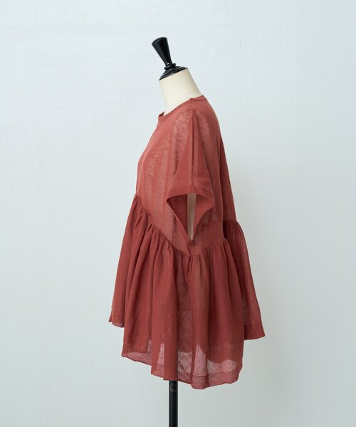 BEARDSLEY（ビアズリー）の「ボリュームペプラムニット（ニット/セーター・レディース・ブラック/レッド・FREE）」の3枚目の写真