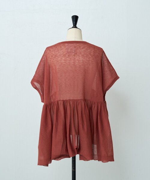 BEARDSLEY（ビアズリー）の「ボリュームペプラムニット（ニット/セーター・レディース・ブラック/レッド・FREE）」の4枚目の写真