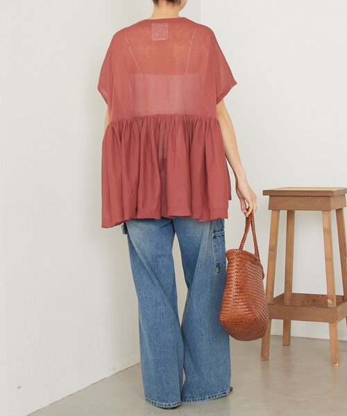 BEARDSLEY（ビアズリー）の「ボリュームペプラムニット（ニット/セーター・レディース・ブラック/レッド・FREE）」の11枚目の写真