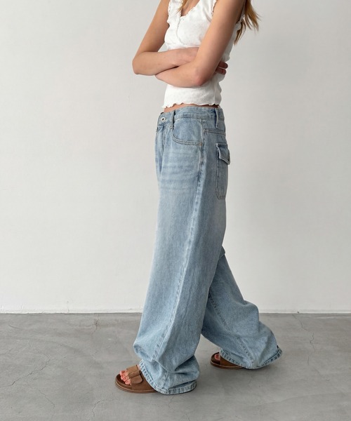 CANAL JEAN(キャナルジーン)の「El mar バックポケットデニムパンツ 608(デニムパンツ・レディース・ライトインディゴブルー・MEDIUM/SMALL)」の2枚目の写真