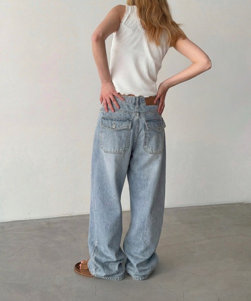 CANAL JEAN(キャナルジーン)の「El mar バックポケットデニムパンツ 608(デニムパンツ・レディース・ライトインディゴブルー・MEDIUM/SMALL)」の3枚目の写真