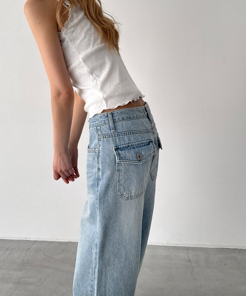CANAL JEAN(キャナルジーン)の「El mar バックポケットデニムパンツ 608(デニムパンツ・レディース・ライトインディゴブルー・MEDIUM/SMALL)」の4枚目の写真